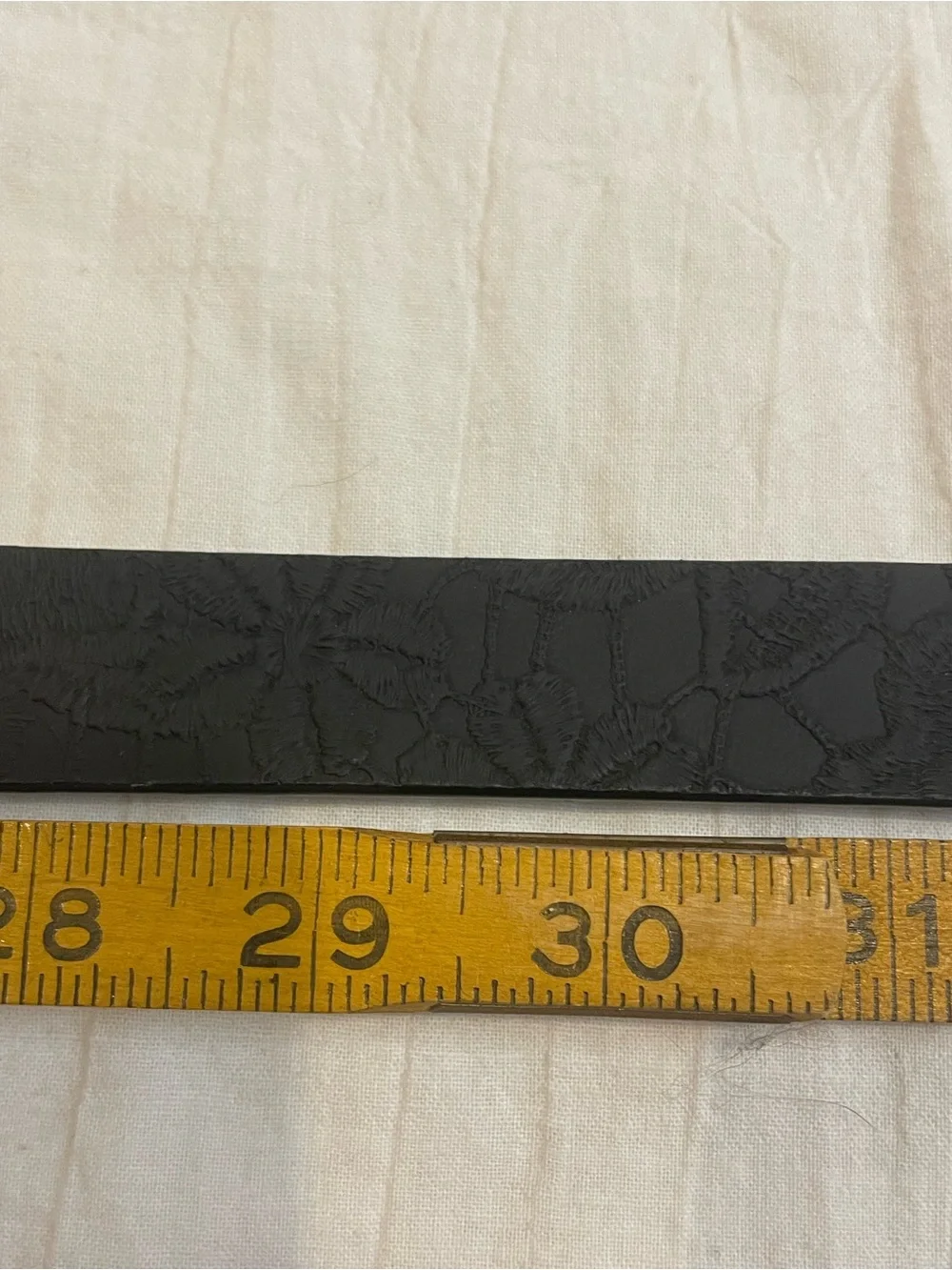 Vince Camuto Black Floral Embossed Belt Silver Western Buckle Size M